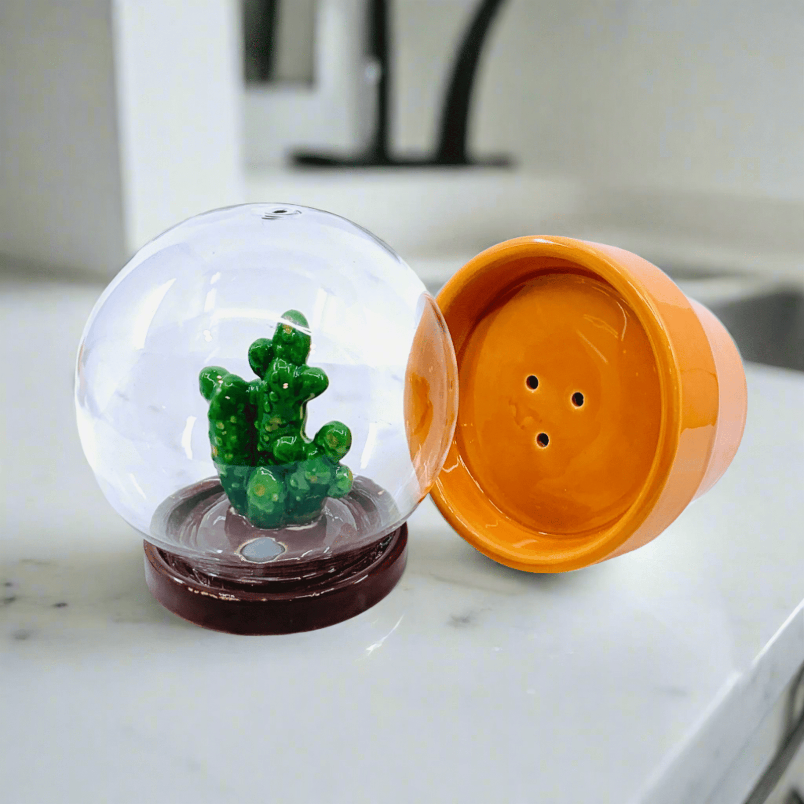 Cactus Snowglobe Salt and Pepper Shaker Wild Eye Designs 