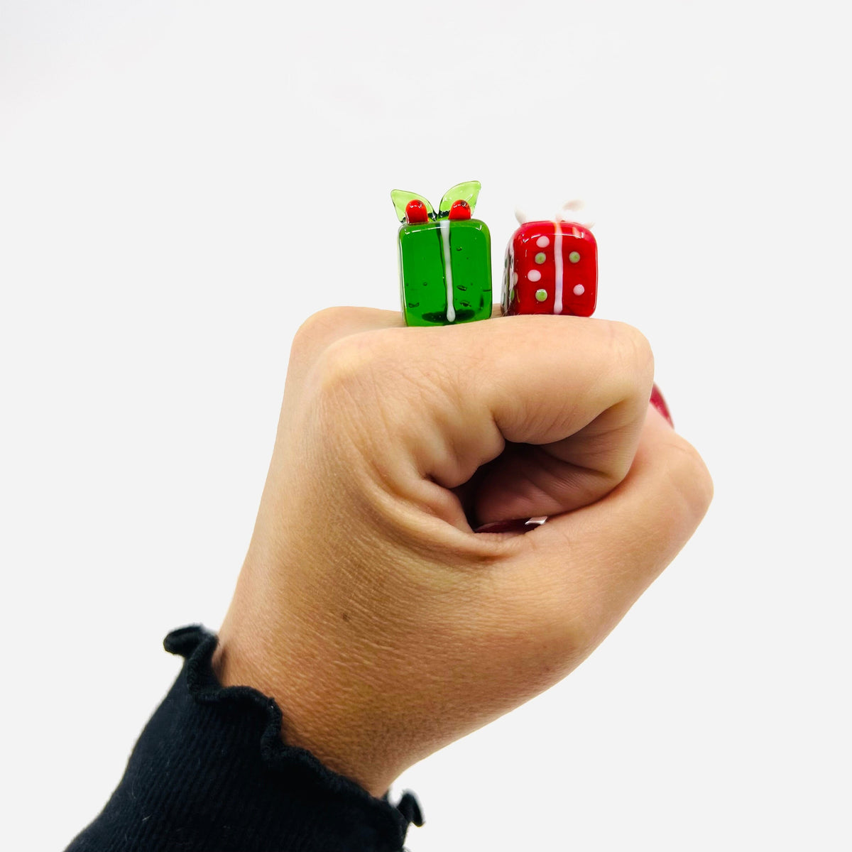 Tiny Christmas Figurine - Holiday Presents Miniature Alex 