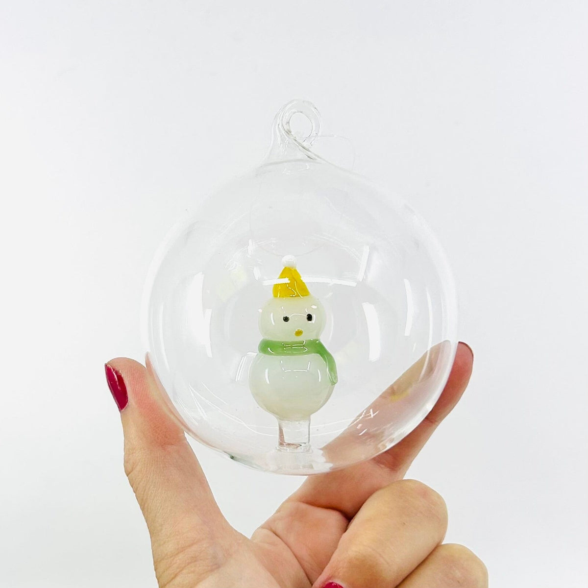Glass Icon Ornament, Snowman ICHENDORF 