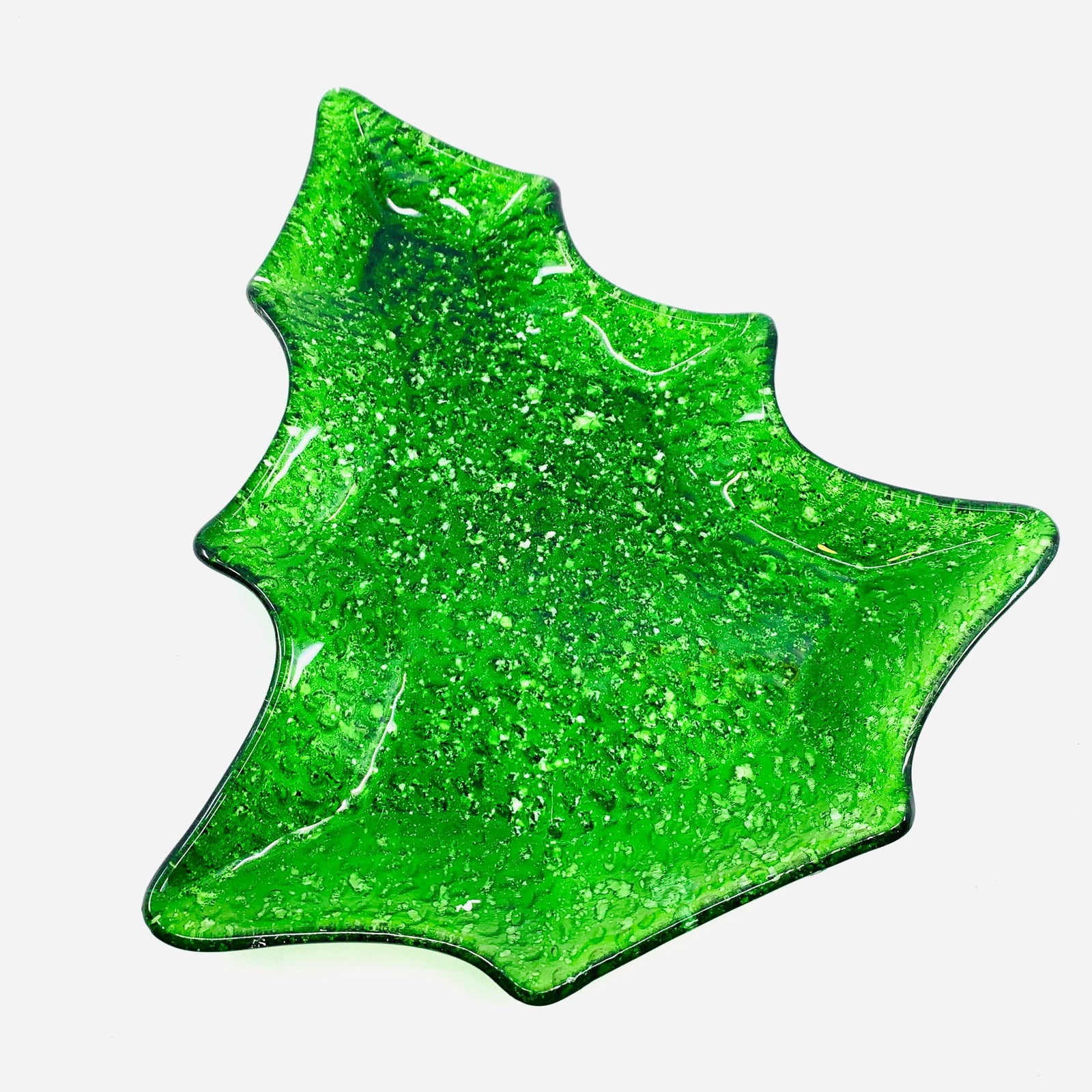 Glass Fusion Plate, Christmas Tree 46 Decor Transpac 