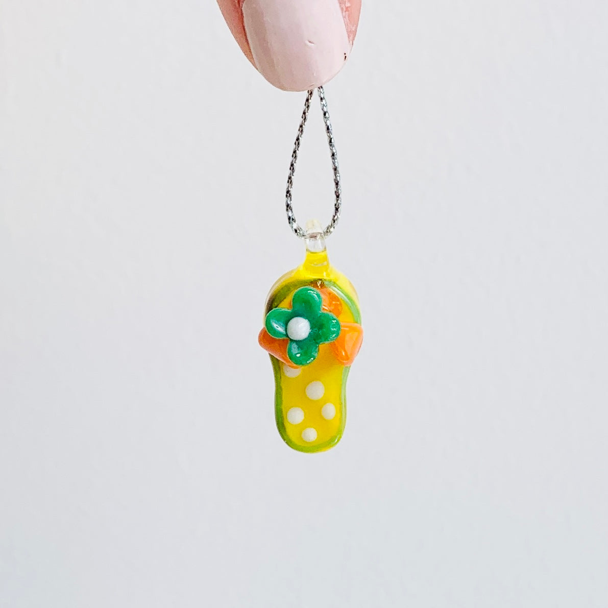 Glass Flip Flop Charms
