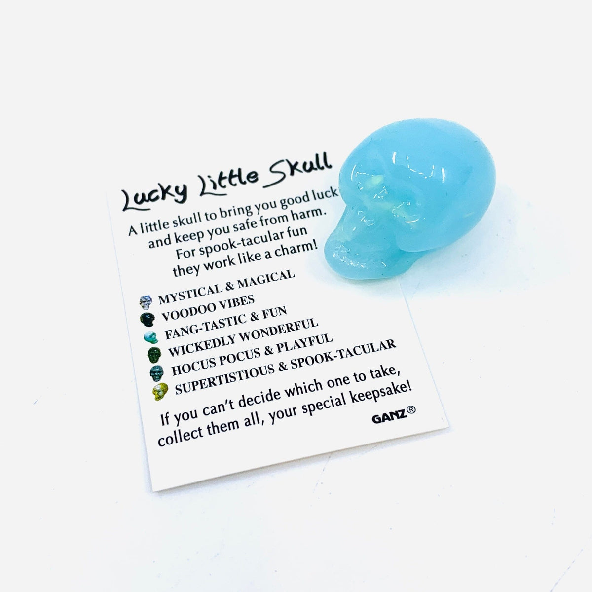 Lucky Little Skull Pocket Charm PT206 Miniature GANZ 