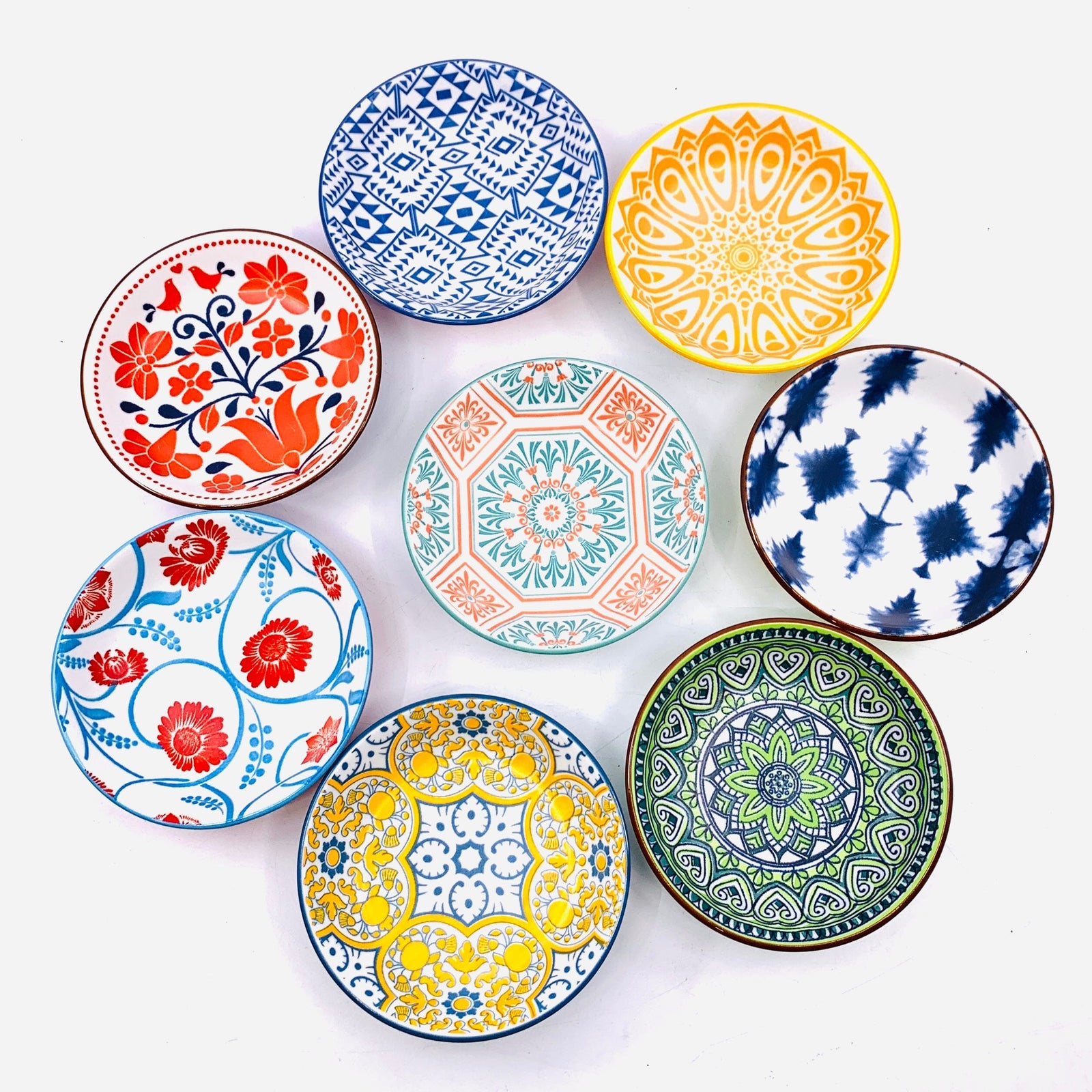 Patterned Porcelain Dipping Bowl 7, Denim One Hundred 80 Degrees 