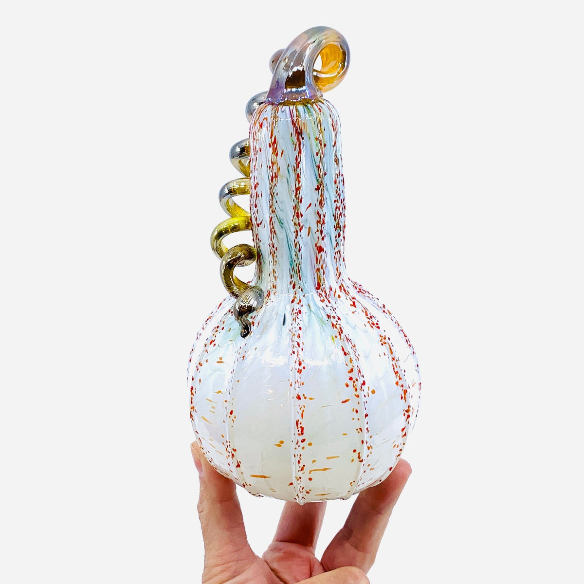 Daily Pumpkin 1394 Holiday Gourd Gabby Luke Adams Glass Blowing Studio 