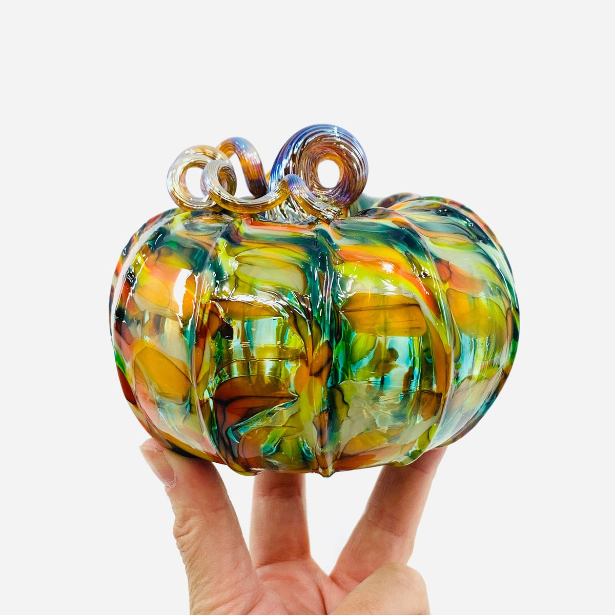 Daily Pumpkin 3557 Fall Squat Gabby Luke Adams Glass Blowing Studio 