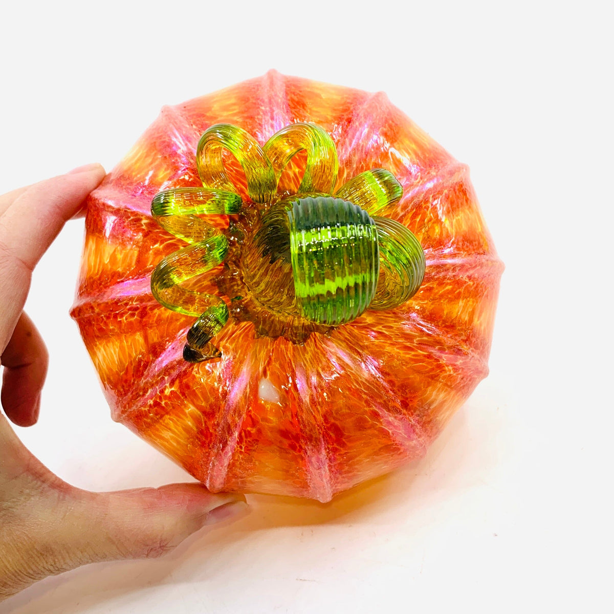 Daily Pumpkin 1278 Shimmer Squat Daily Pumpkin Luke Adams Glass Blowing Studio 