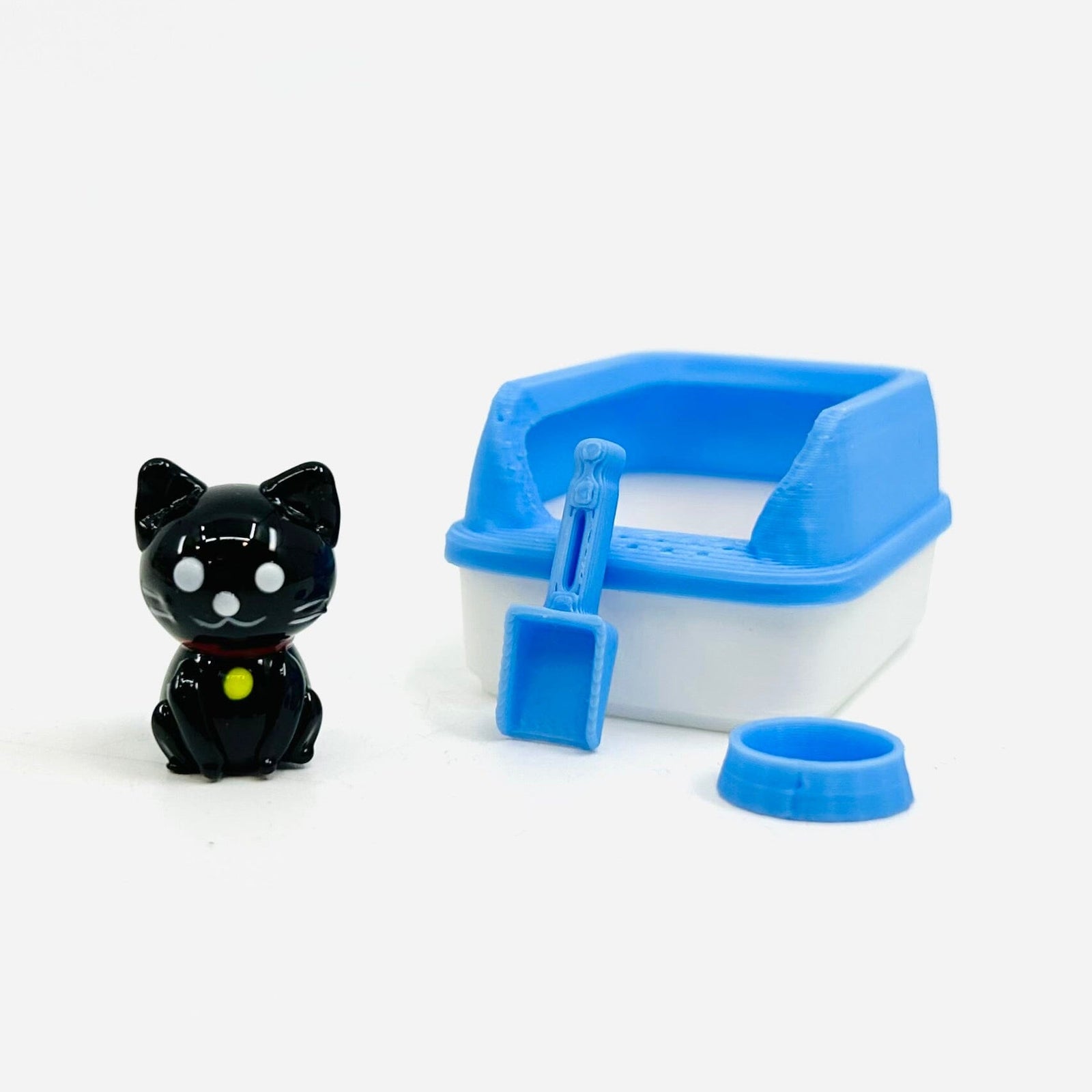 Miniature Cat Litter Box, Blue Miniature Alex 