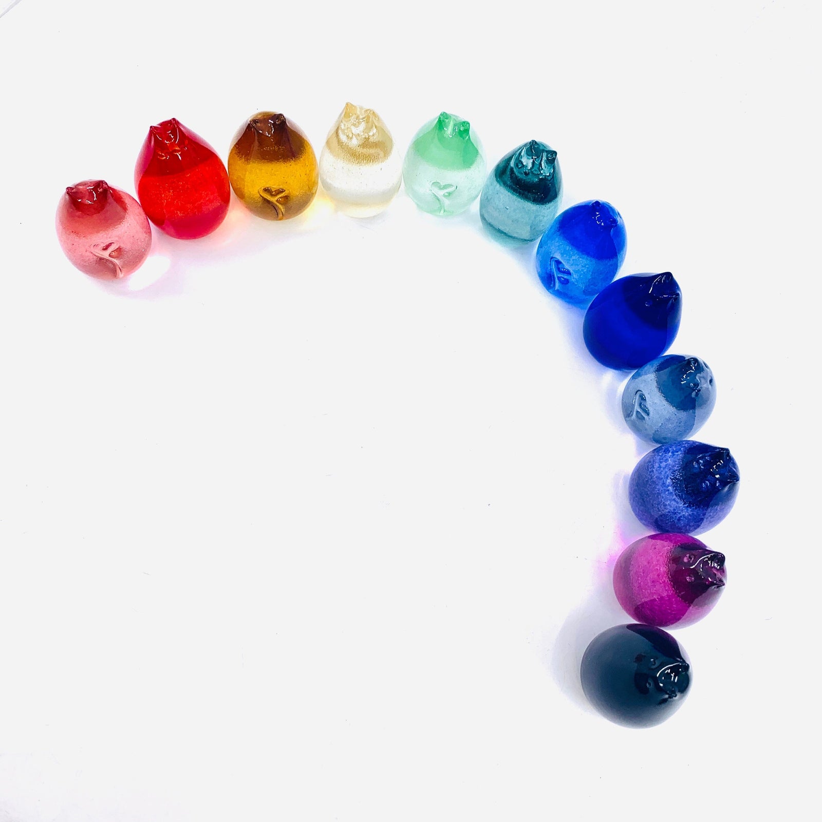 Little Glass Love Cat, Celadon Miniature Henrietta Glass 