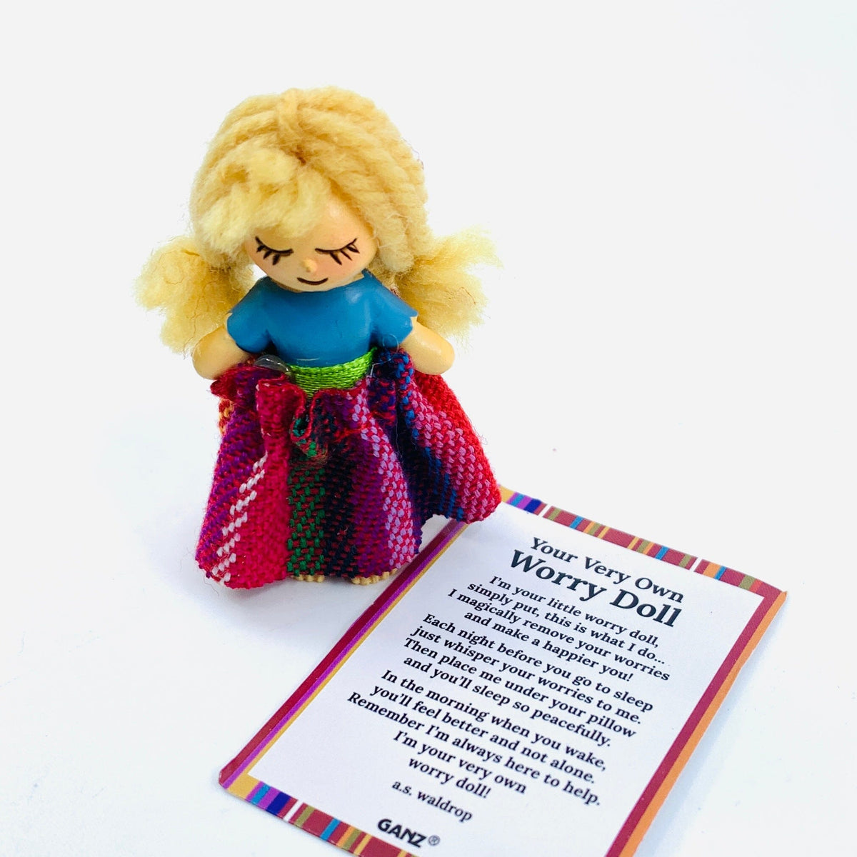 Your Very Own WORRY DOLL Charm - PT163 Miniature GANZ 