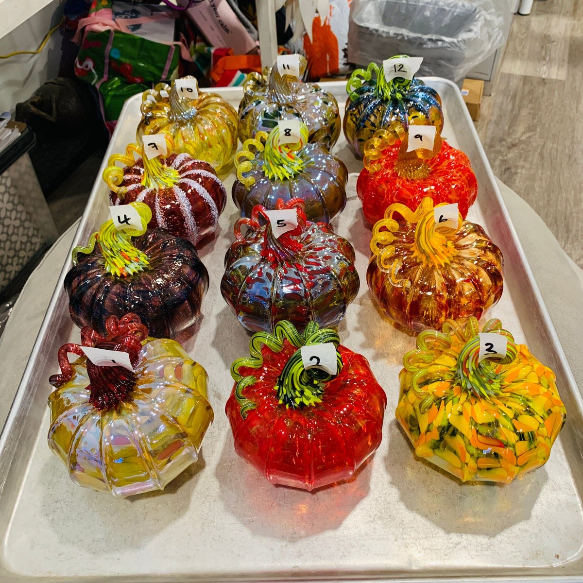 Daily Pumpkin 3019 Fall Squat Gabby Luke Adams Glass Blowing Studio 