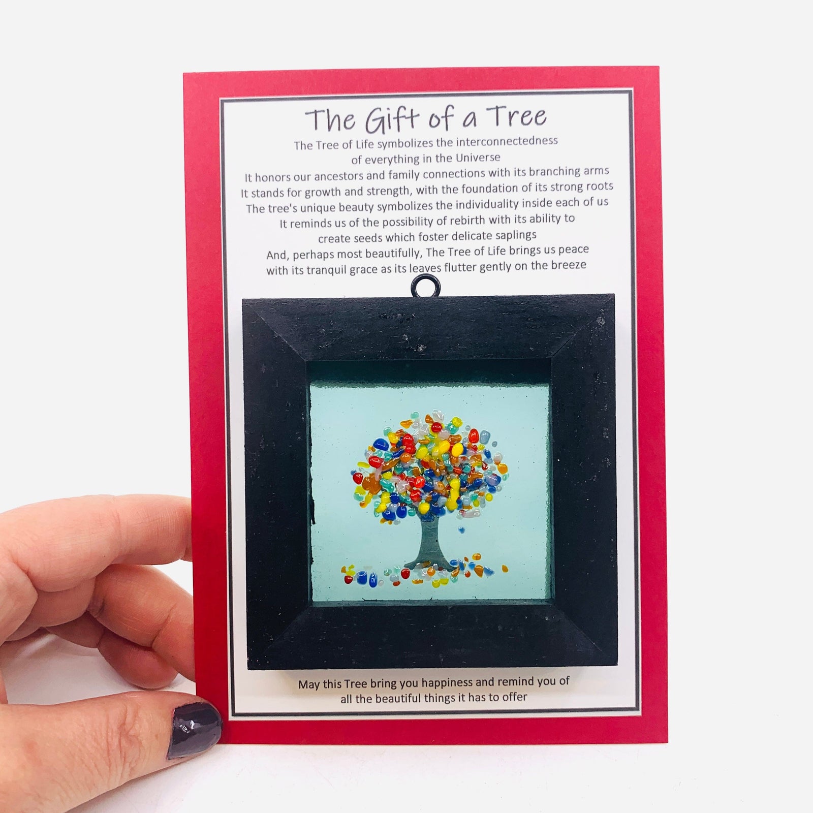 Fused Glass Tree of Life Shadow Box 85 Decor Glimmer Glass Gifts 