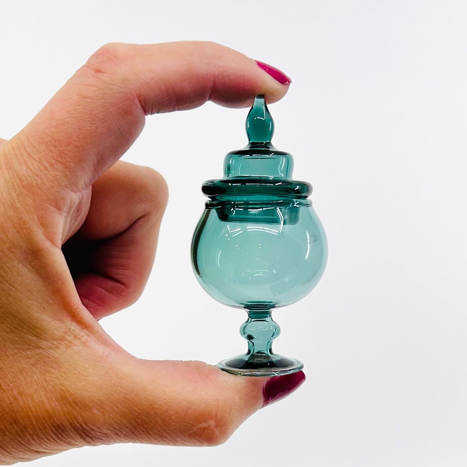 Tiniest Glass Apothecary Jar, Sea Smoke Miniature - 