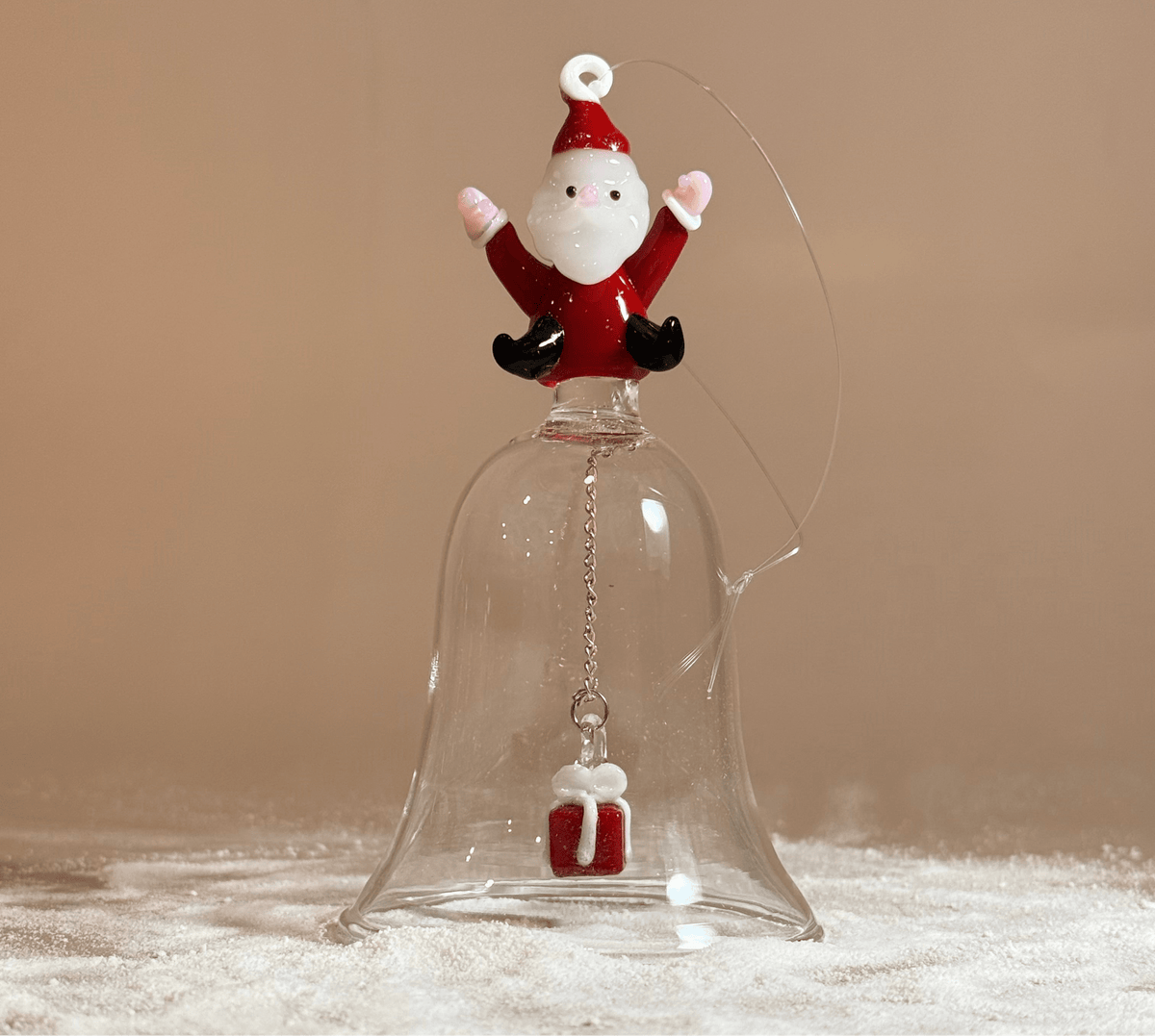 Glass Icon Bell, Santa Claus ICHENDORF 