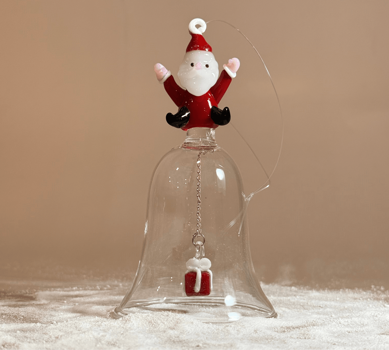 Glass Icon Bell, Santa Claus ICHENDORF 