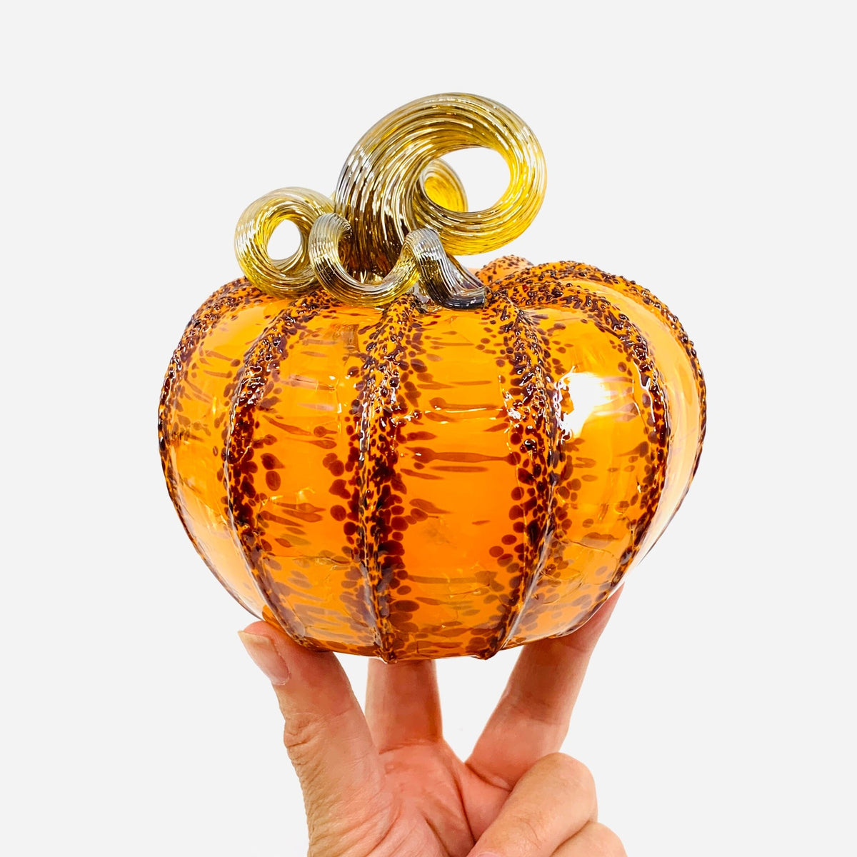 Daily Pumpkin 3104 Fall Squat Gabby Luke Adams Glass Blowing Studio 