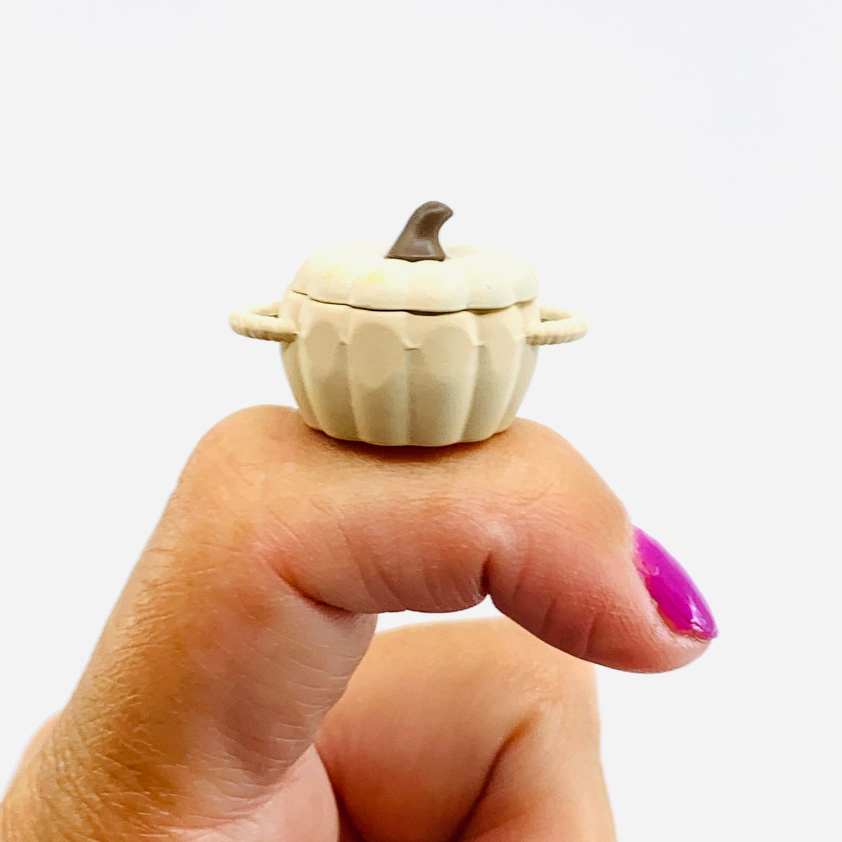 Miniature Pumpkin Soup Pot, Cream Miniature - 