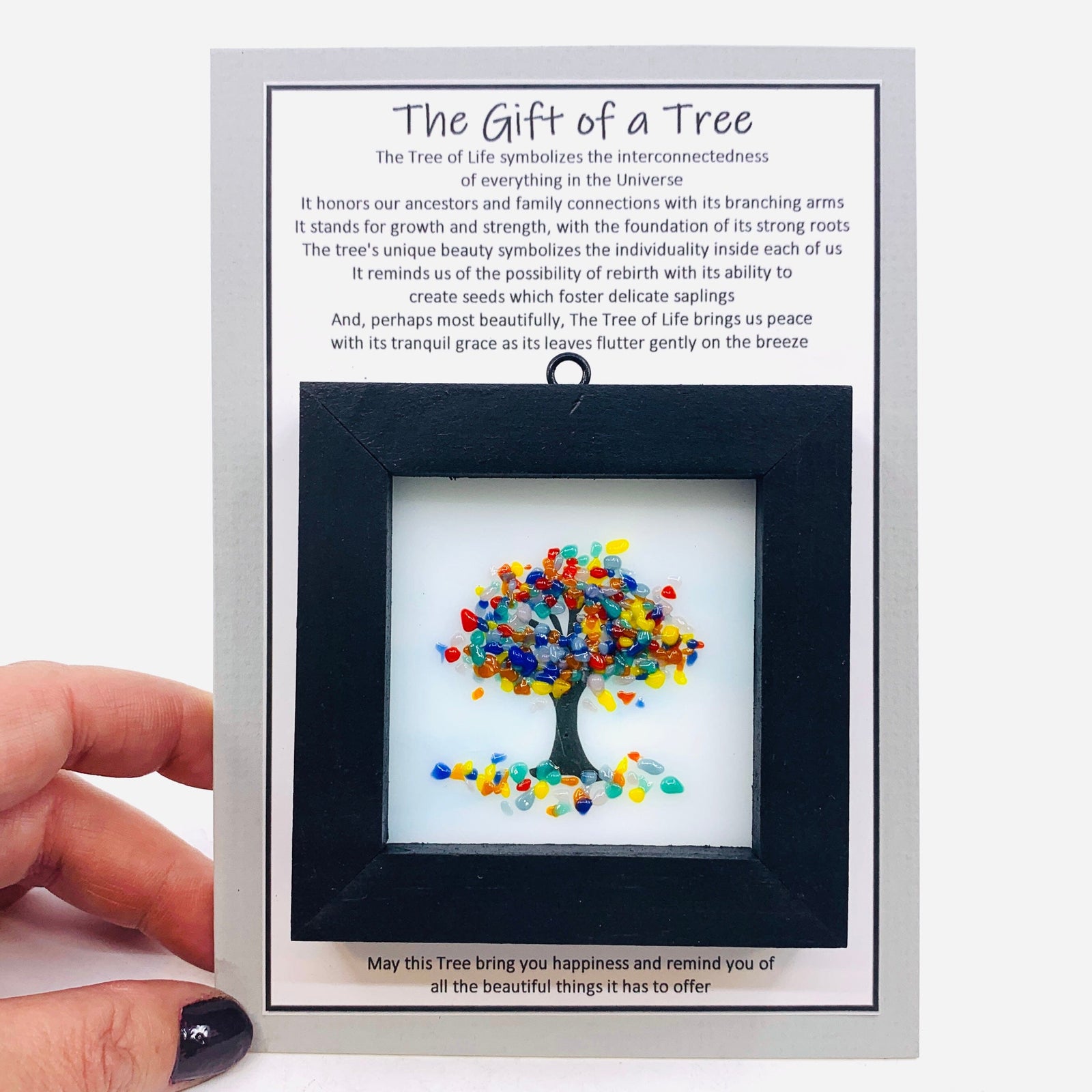 Fused Glass Tree of Life Shadow Box 75 Decor Glimmer Glass Gifts 