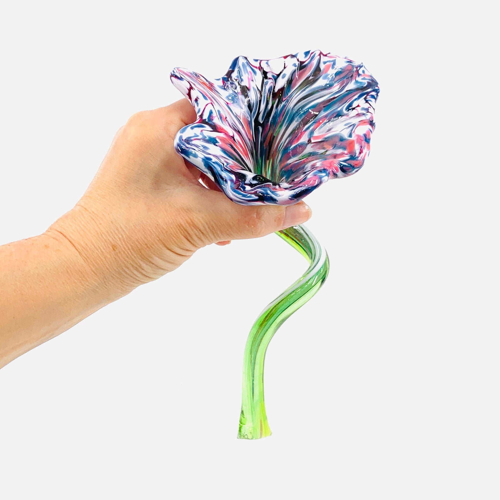 Pulled Glass Flower 87 Decor Luke Adams Glass Blowing Studio 