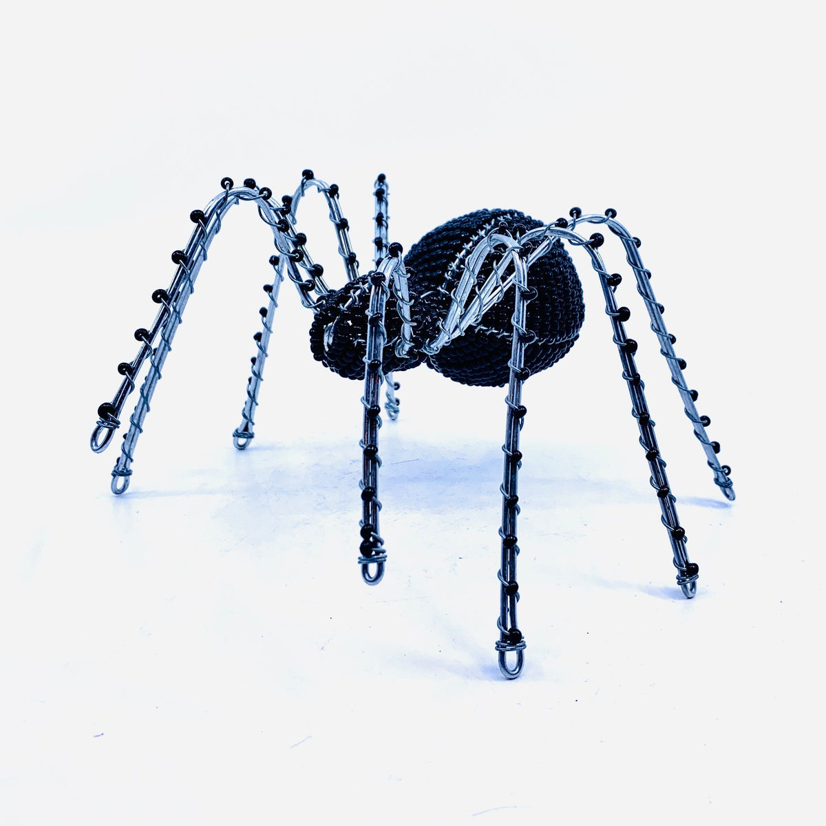 Beaded Spider, Black Decor African Modern 