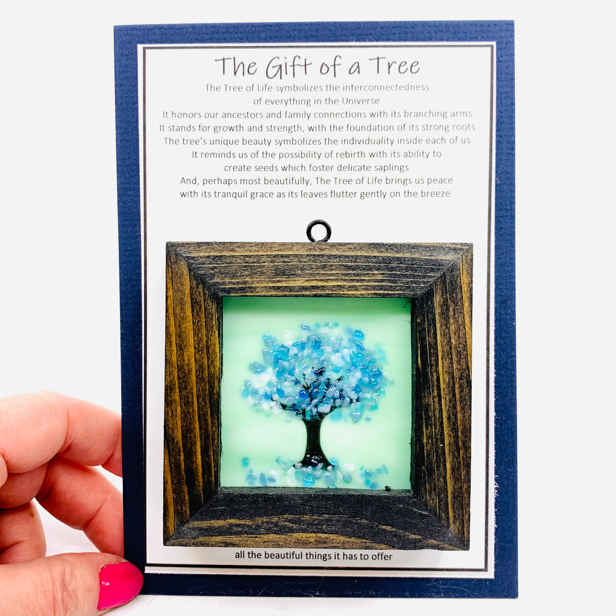 Fused Glass Tree of Life Shadow Box 47