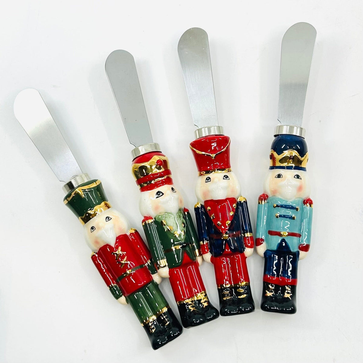 Ceramic Nutcracker Spreader, Blue Cap Decor One Hundred 80 Degrees 