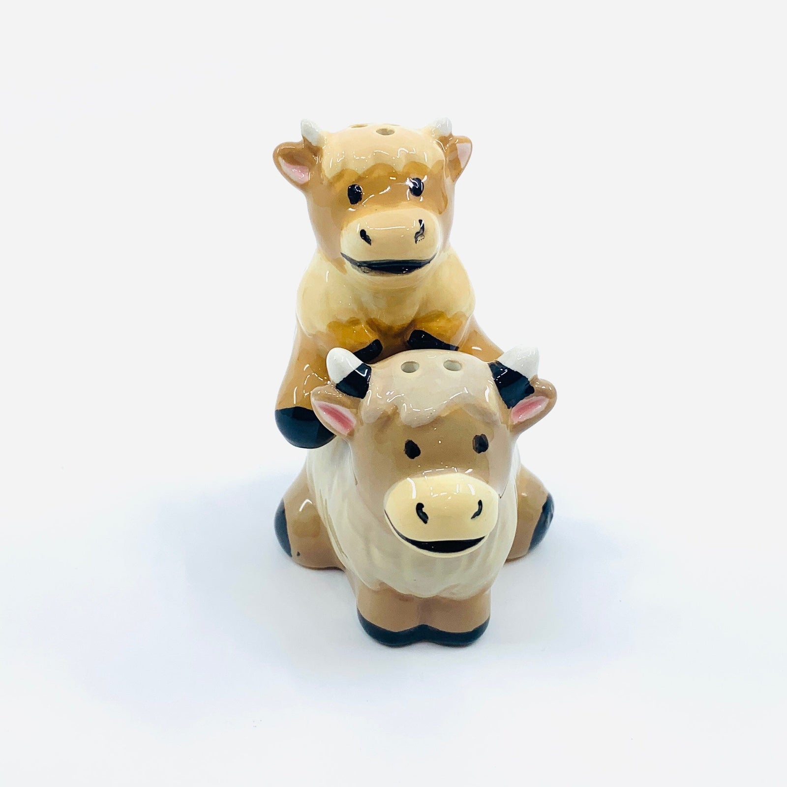 Highland Coos Salt and Pepper Shakers Decor GANZ 