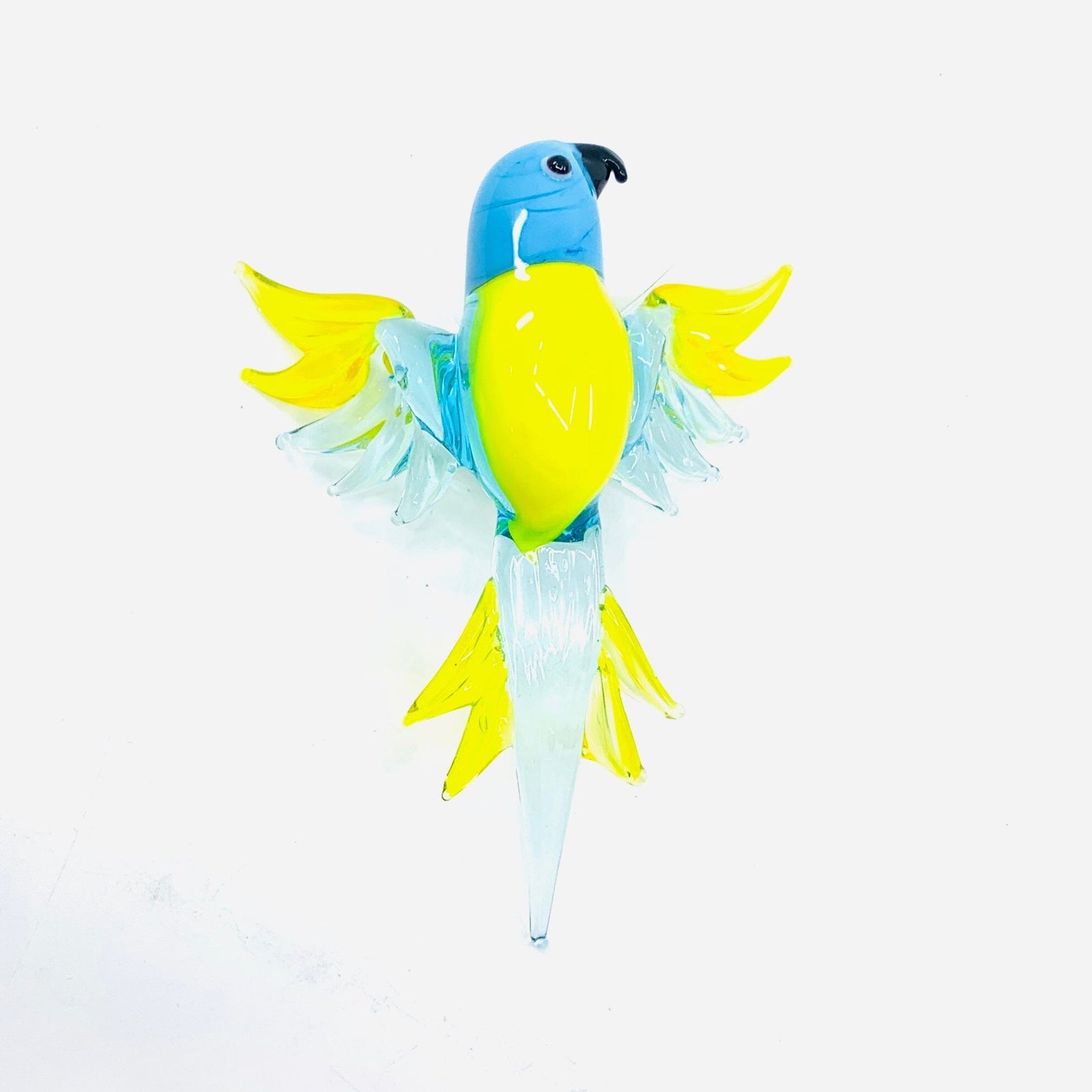 Tropical Bird Ornament, Blue Miniature C&F Enterprises 