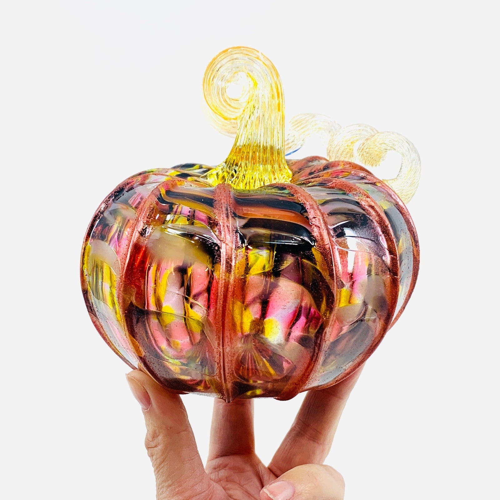 Daily Pumpkin 1214 Shimmer Squat Daily Pumpkin Luke Adams Glass Blowing Studio 