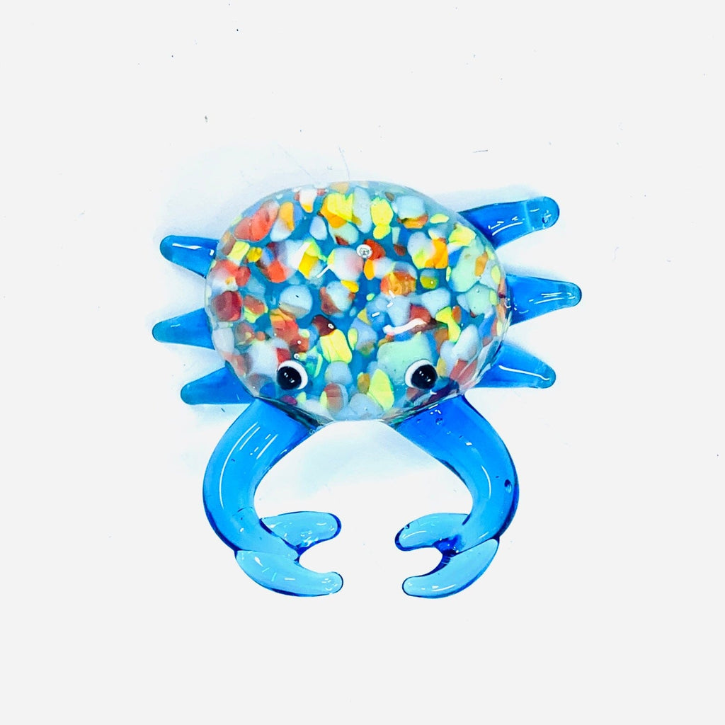 Glass Fiesta Crab - Luke Adams Glass Blowing Studio