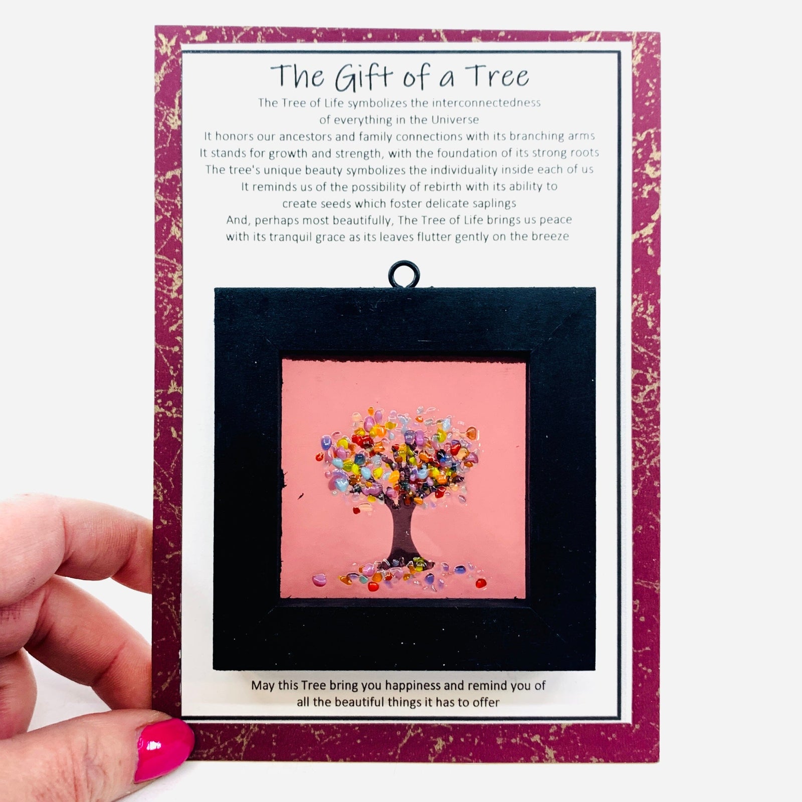 Fused Glass Tree of Life Shadow Box 154 Decor Glimmer Glass Gifts 