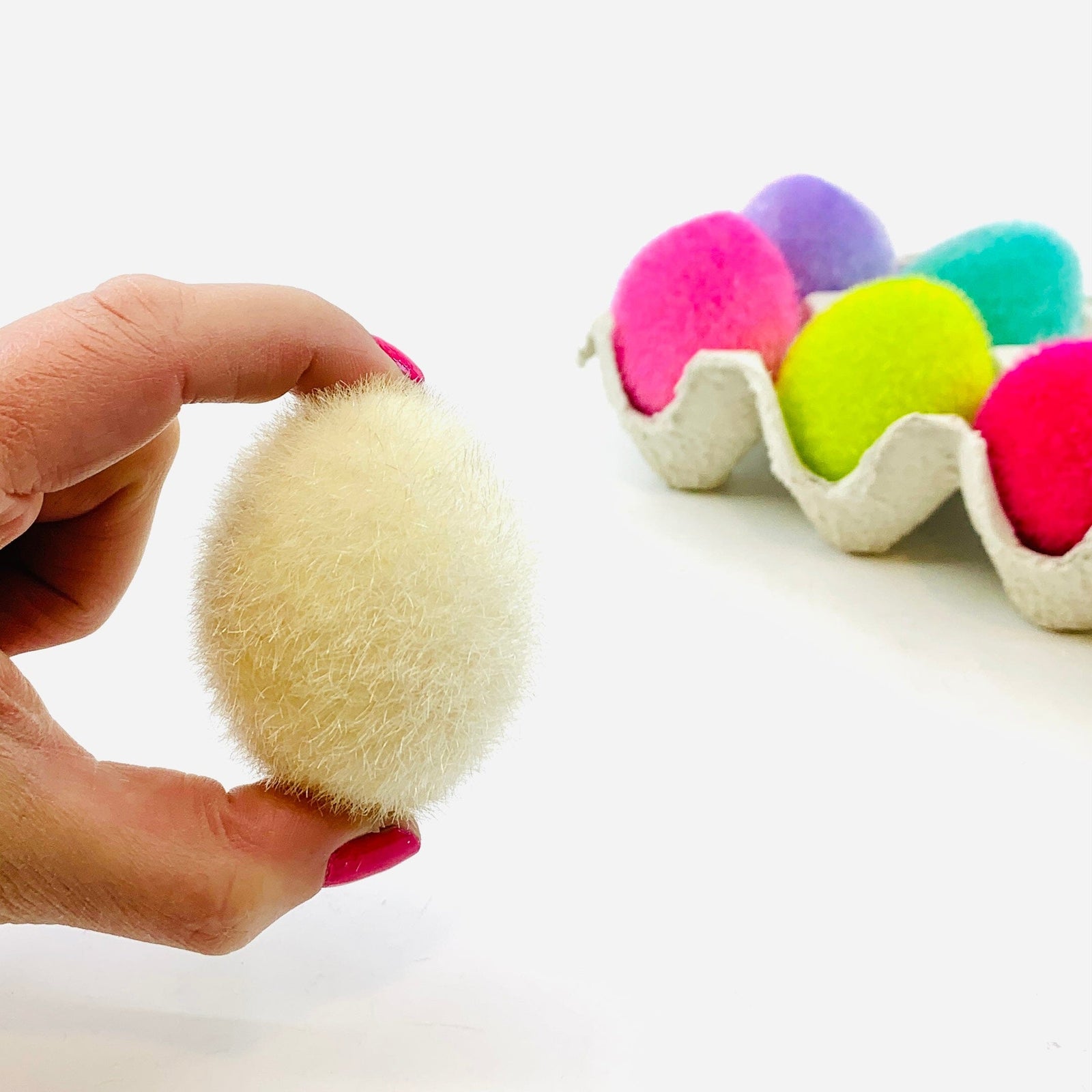 Flocked Egg, Cream Decor One Hundred 80 Degrees 