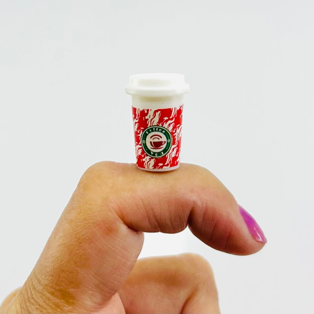 Tiny To Go Coffee Cup, Red Miniature - 