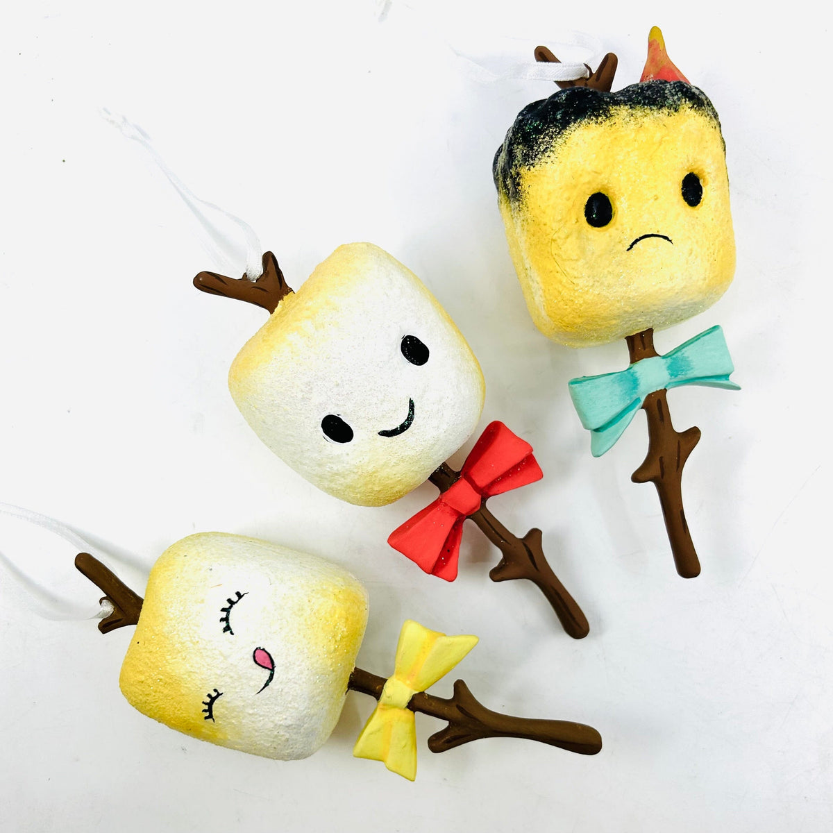 Roasted Marshmallow Ornament Trio Ornament One Hundred 80 Degrees 