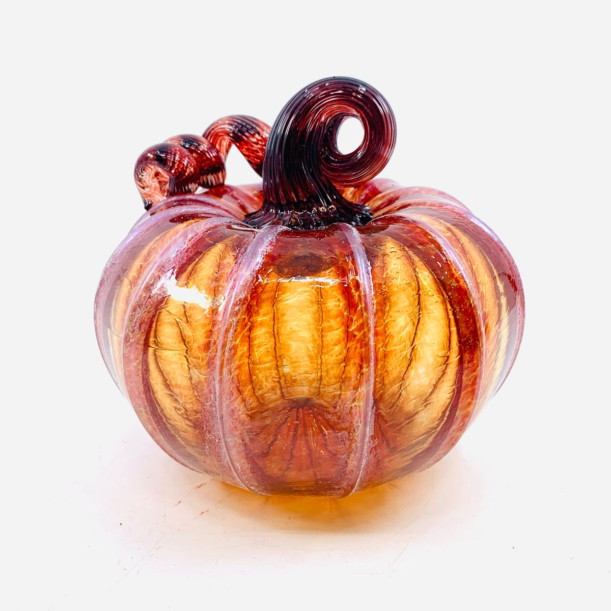 Daily Pumpkin 585 Fall Shimmer Squat Daily Pumpkin Luke Adams Glass Blowing Studio 