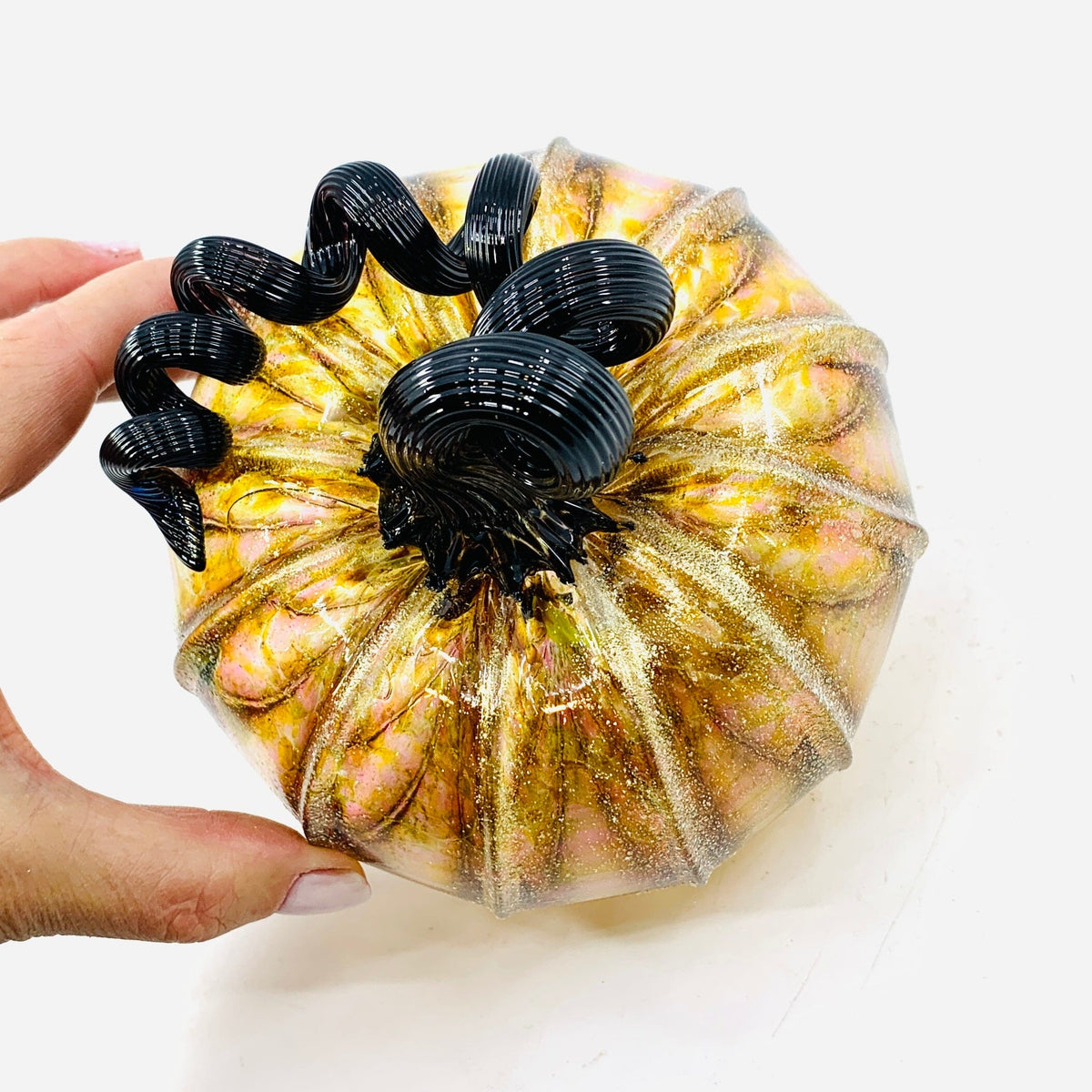Daily Pumpkin 221 Fall Shimmer Squat Daily Pumpkin Luke Adams Glass Blowing Studio 
