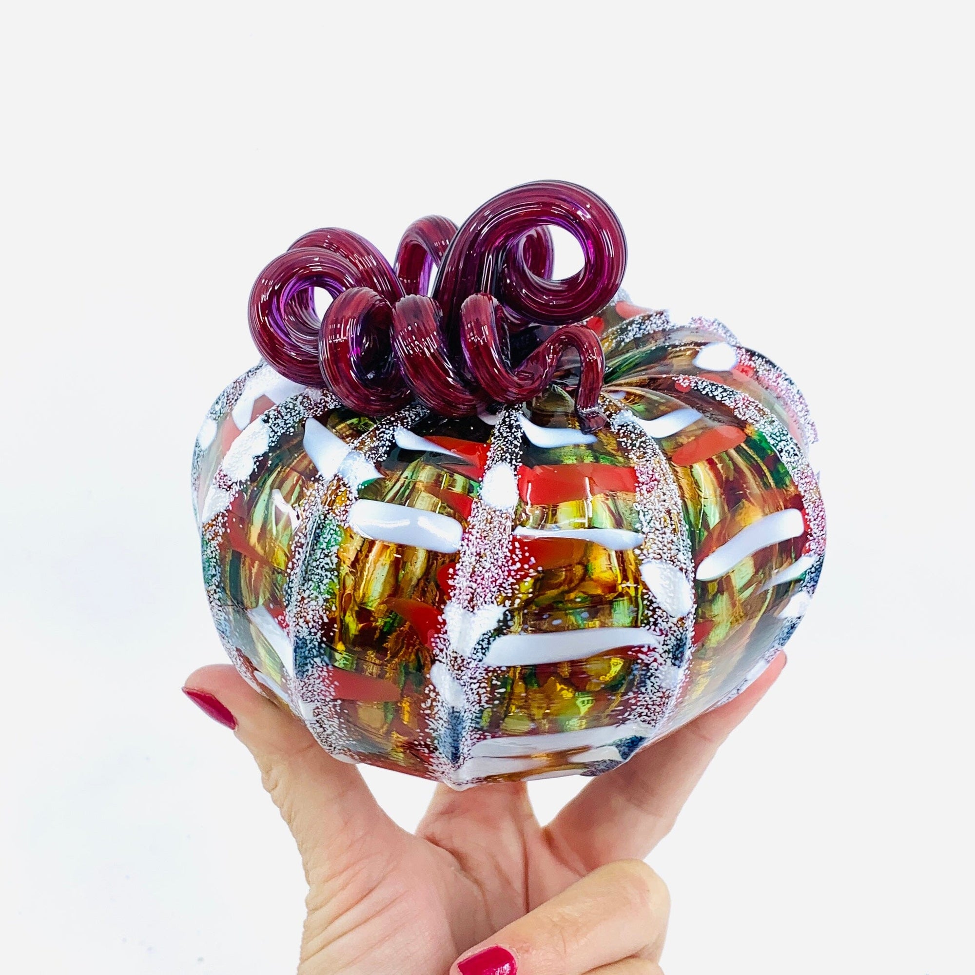 Daily Pumpkin 1934 Snowfall Squat Gabby Luke Adams Glass Blowing Studio 