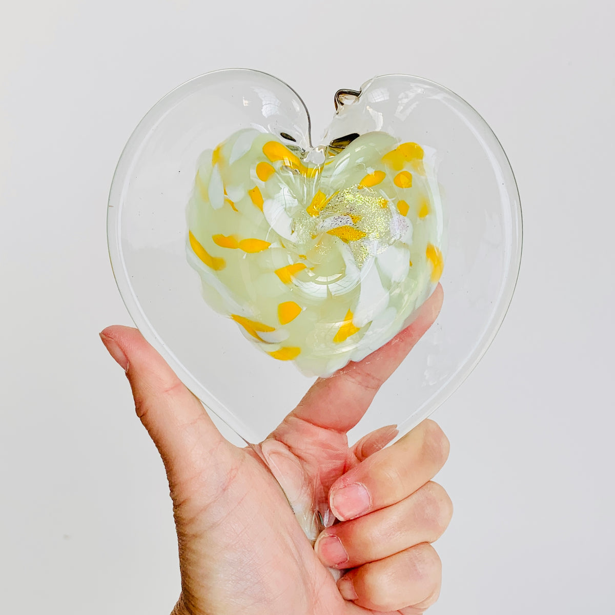 Daily Pumpkin 2241 Heart Suncatcher Ornament