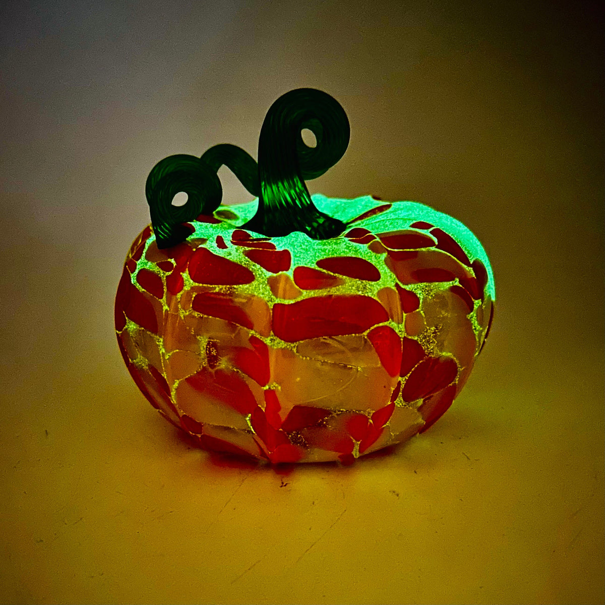Daily Glow Pumpkin 3569 Fall Squat Gabby Luke Adams Glass Blowing Studio 