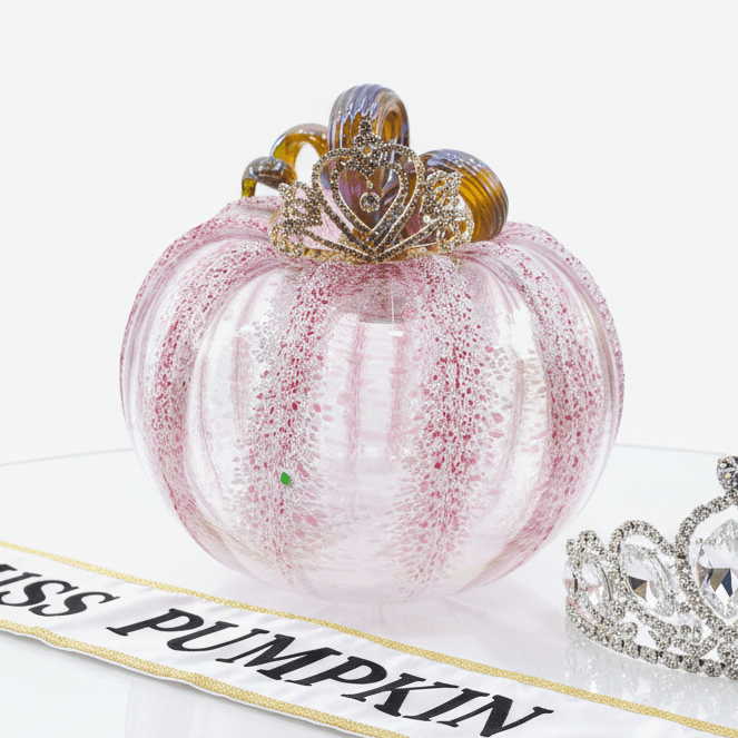 Pageant Winner Pumpkin 3650 Large Gabby Luke Adams Glass Blowing Studio 