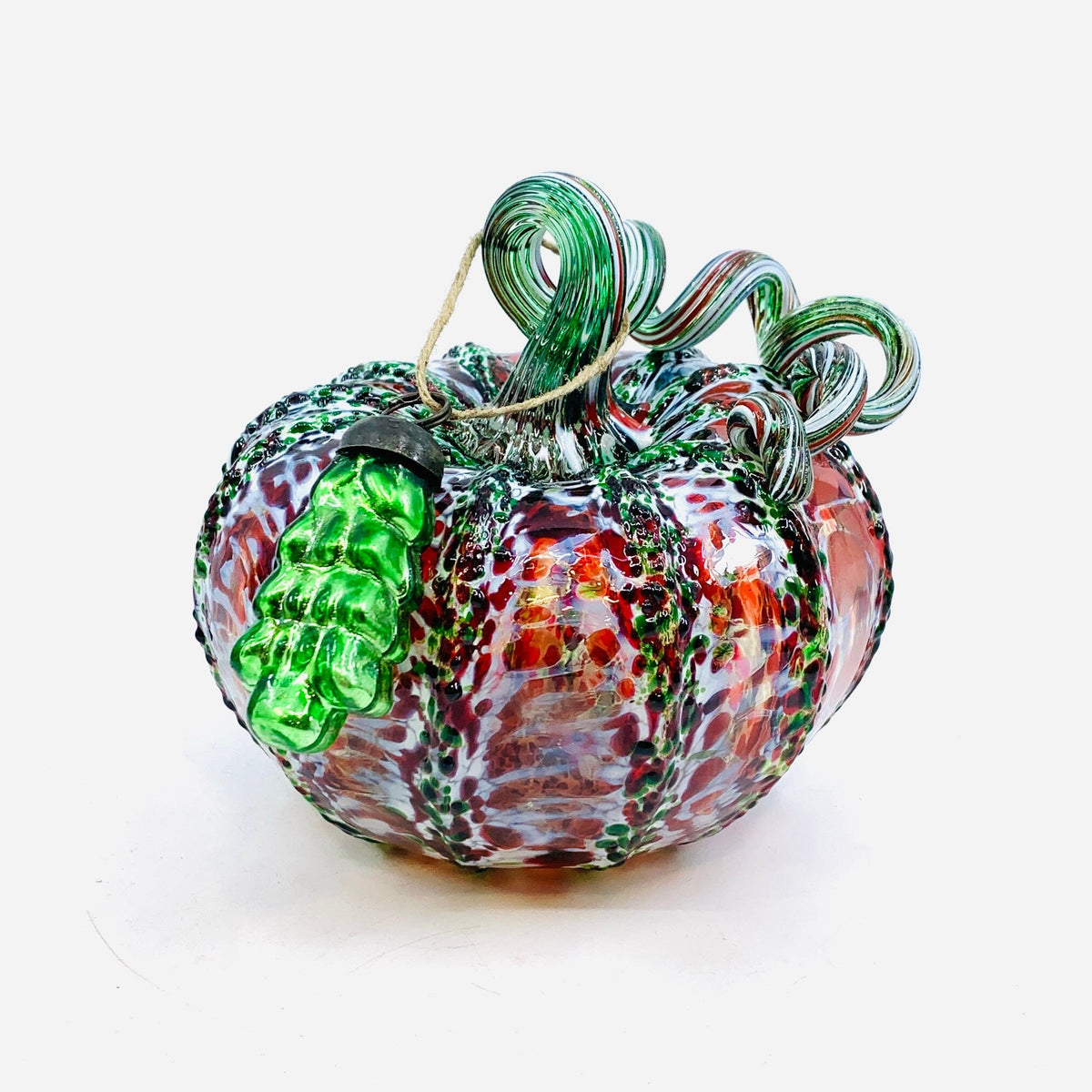 Daily Pumpkin 2130 Holiday Squat and Mercury Tree Ornament Gabby Luke Adams Glass Blowing Studio 
