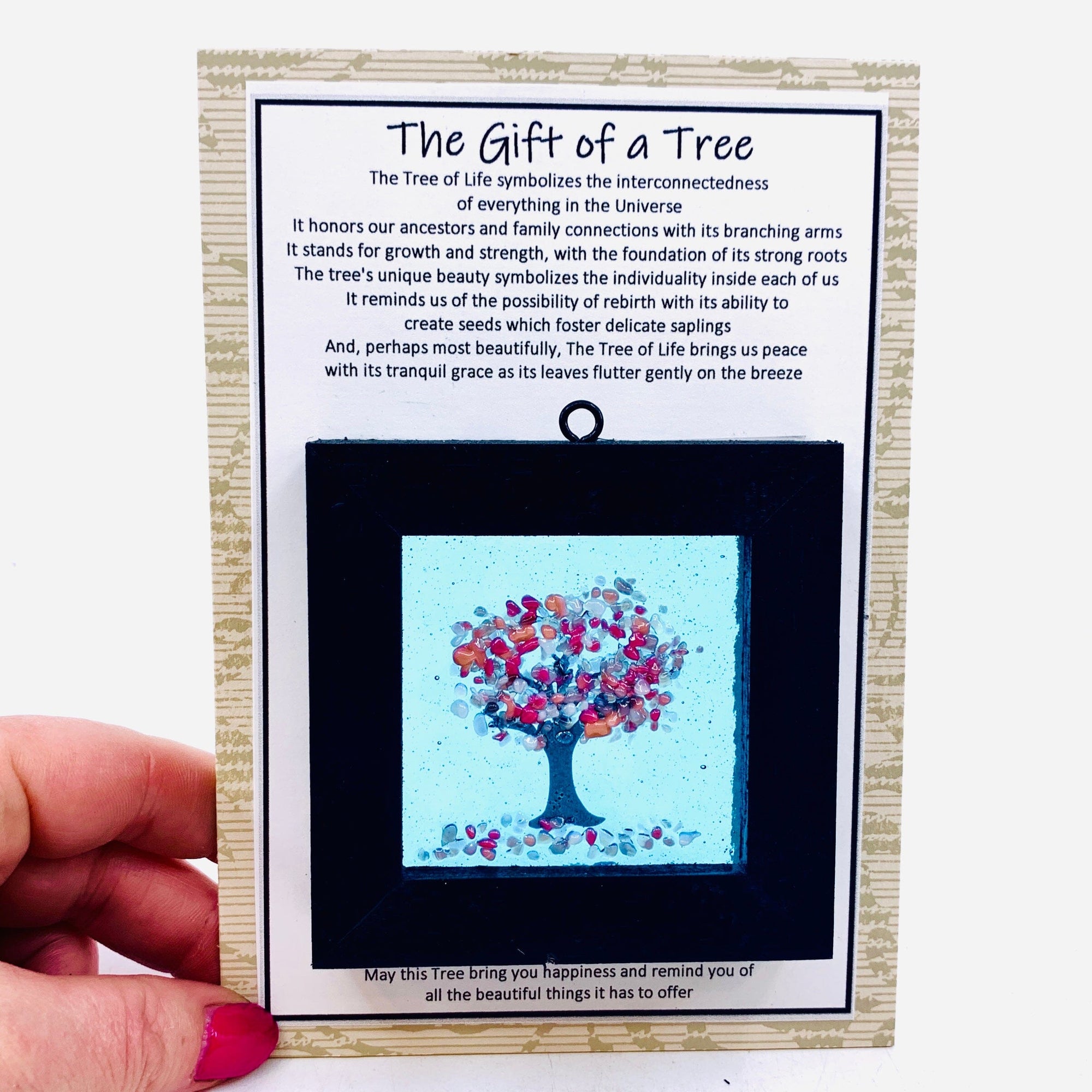 Fused Glass Tree of Life Shadow Box 178 Decor Glimmer Glass Gifts 