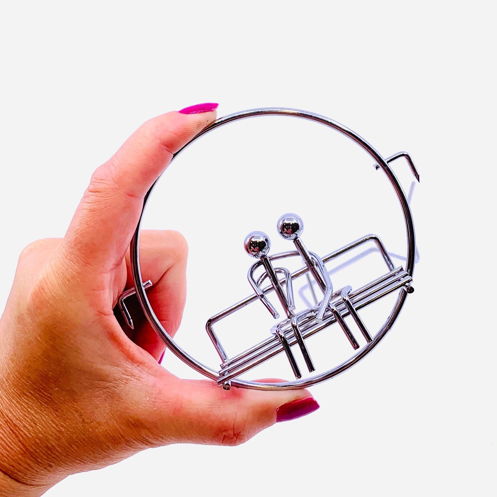 Large Kinetic Balance Figure 9, Swing Lovers Miniature Golden Island INT'L INC 