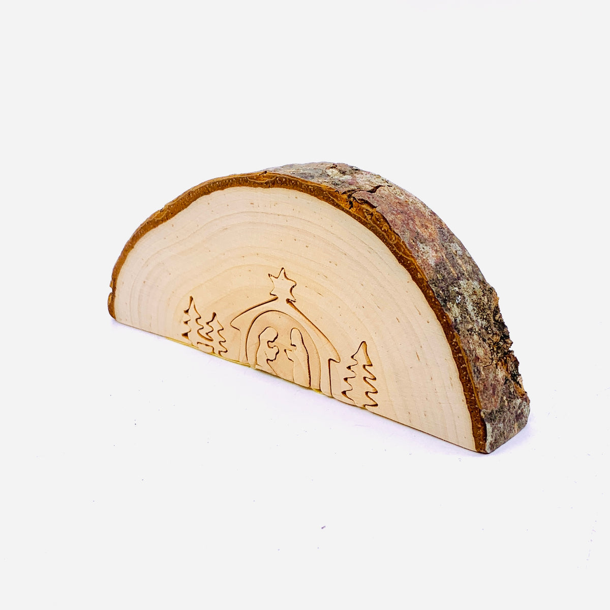 Hand 3D Carved Wood Nativity Scene 9