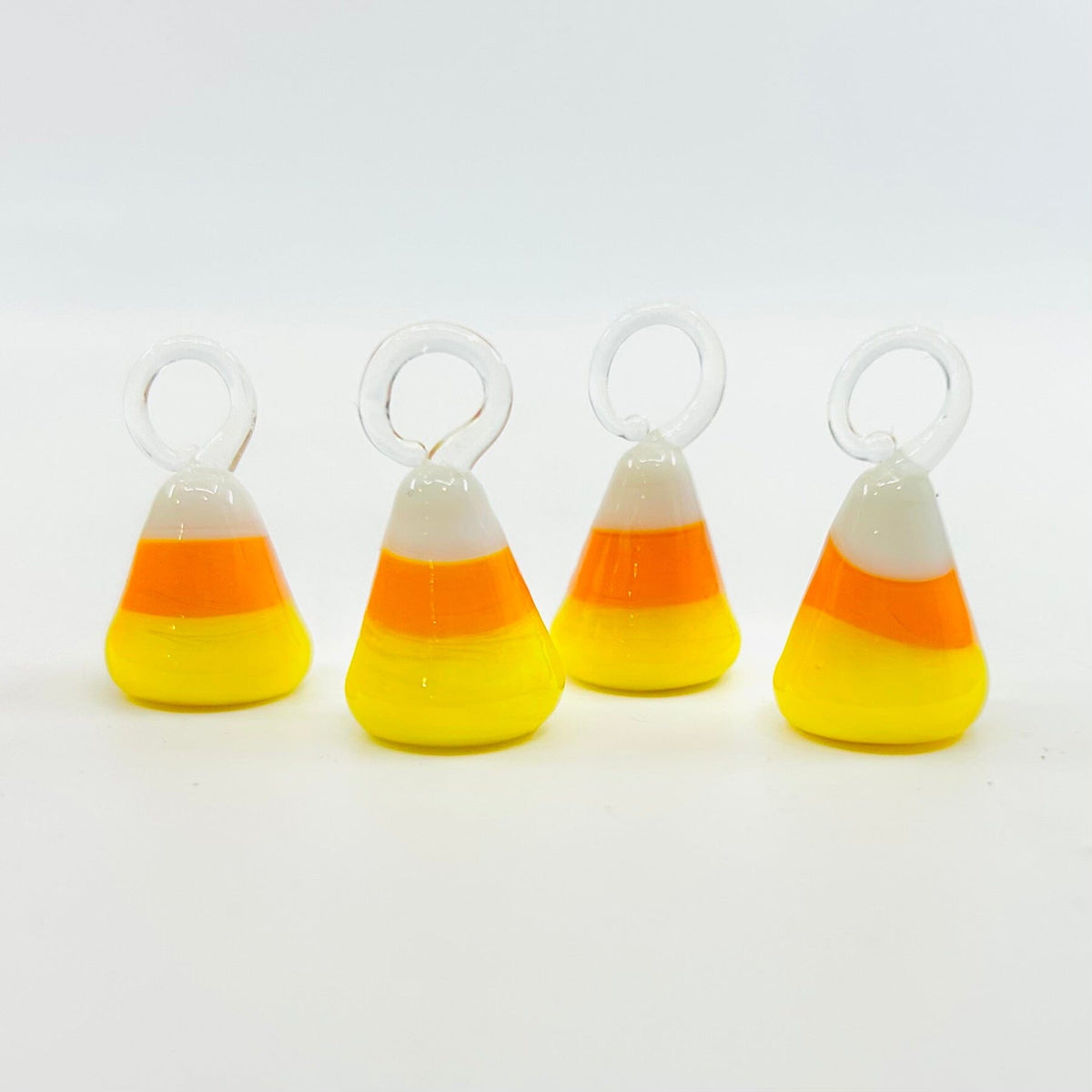 Tiny Glass Candy Corn Ornament Miniature - 