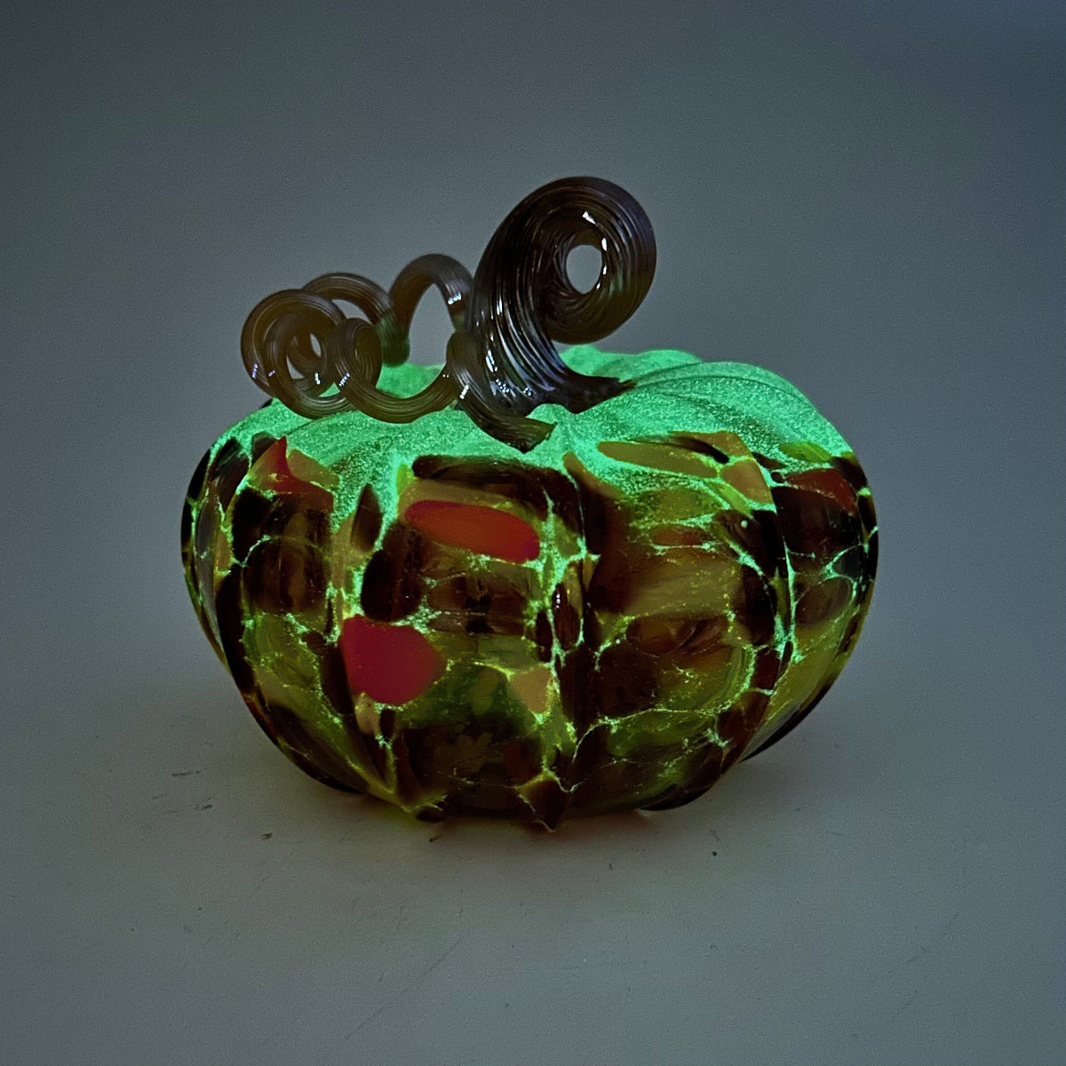 Daily Glow Pumpkin 3676 Squat Gabby Luke Adams Glass Blowing Studio 