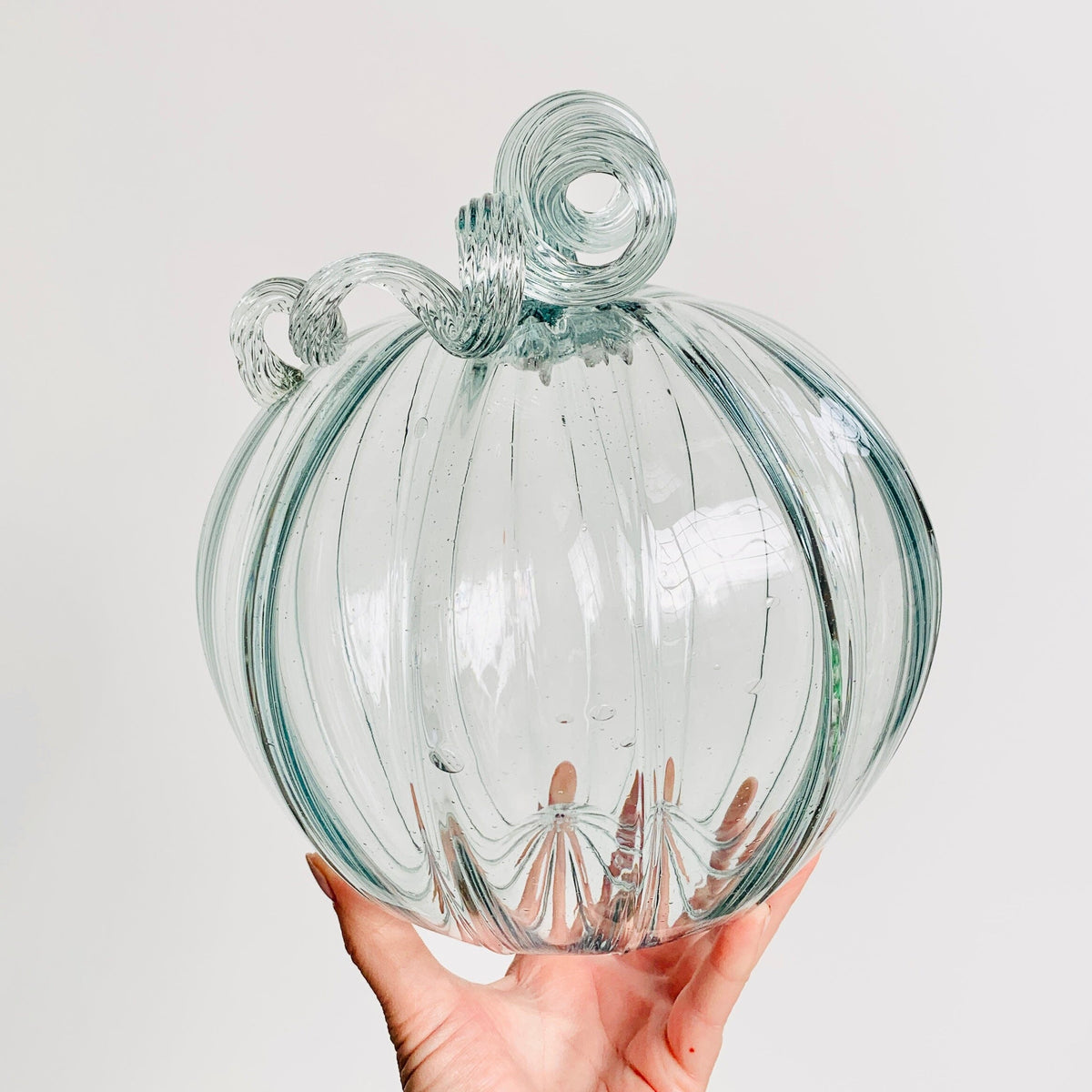 Crystal Pumpkin Production Pumpkin Luke Adams Glass Blowing Studio Large 