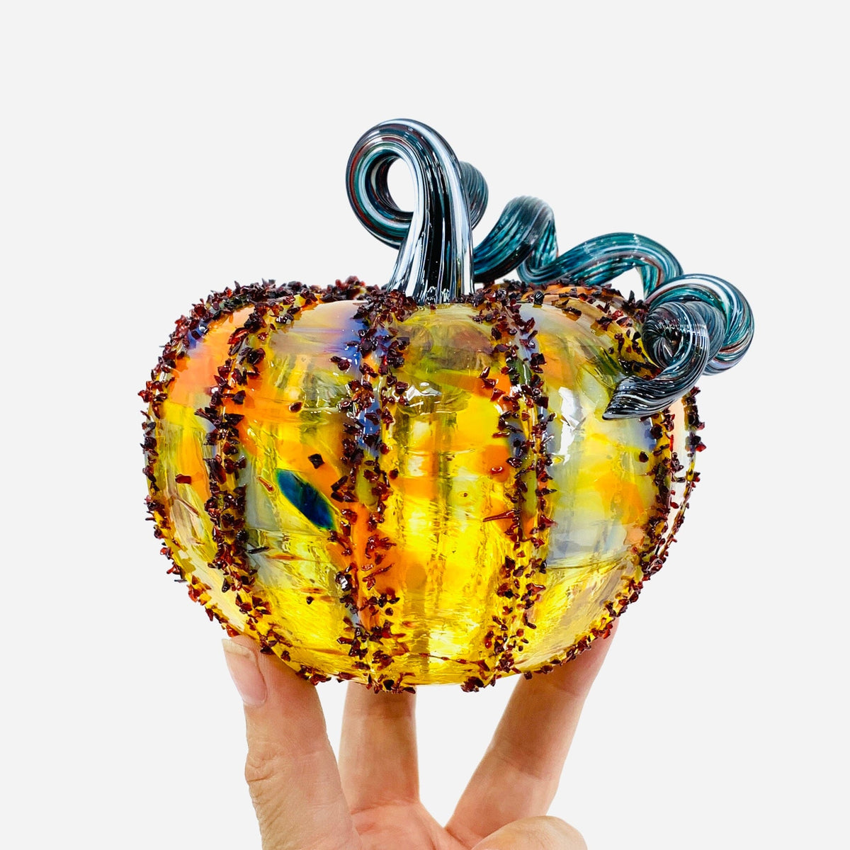 Daily Pumpkin 3195 Fall Squat Gabby Luke Adams Glass Blowing Studio 