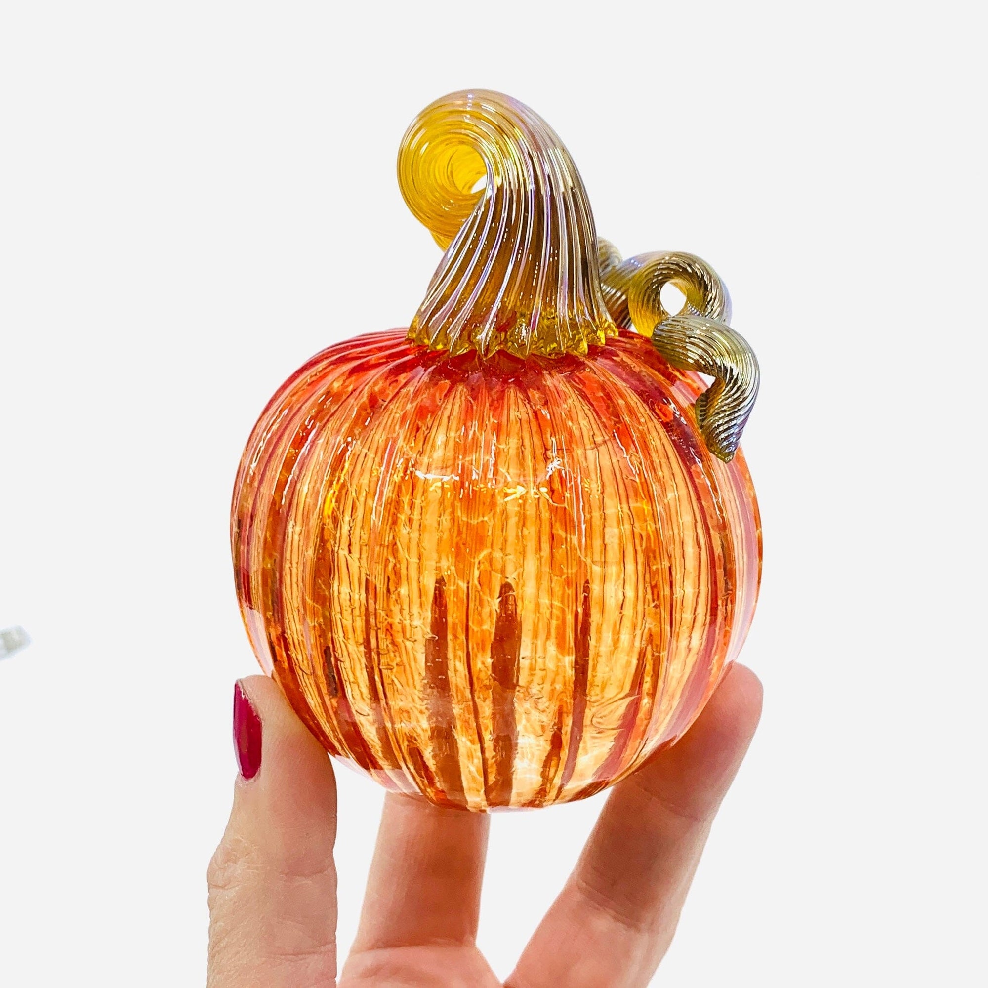 Daily Pumpkin 1987 Mini Gabby Luke Adams Glass Blowing Studio 