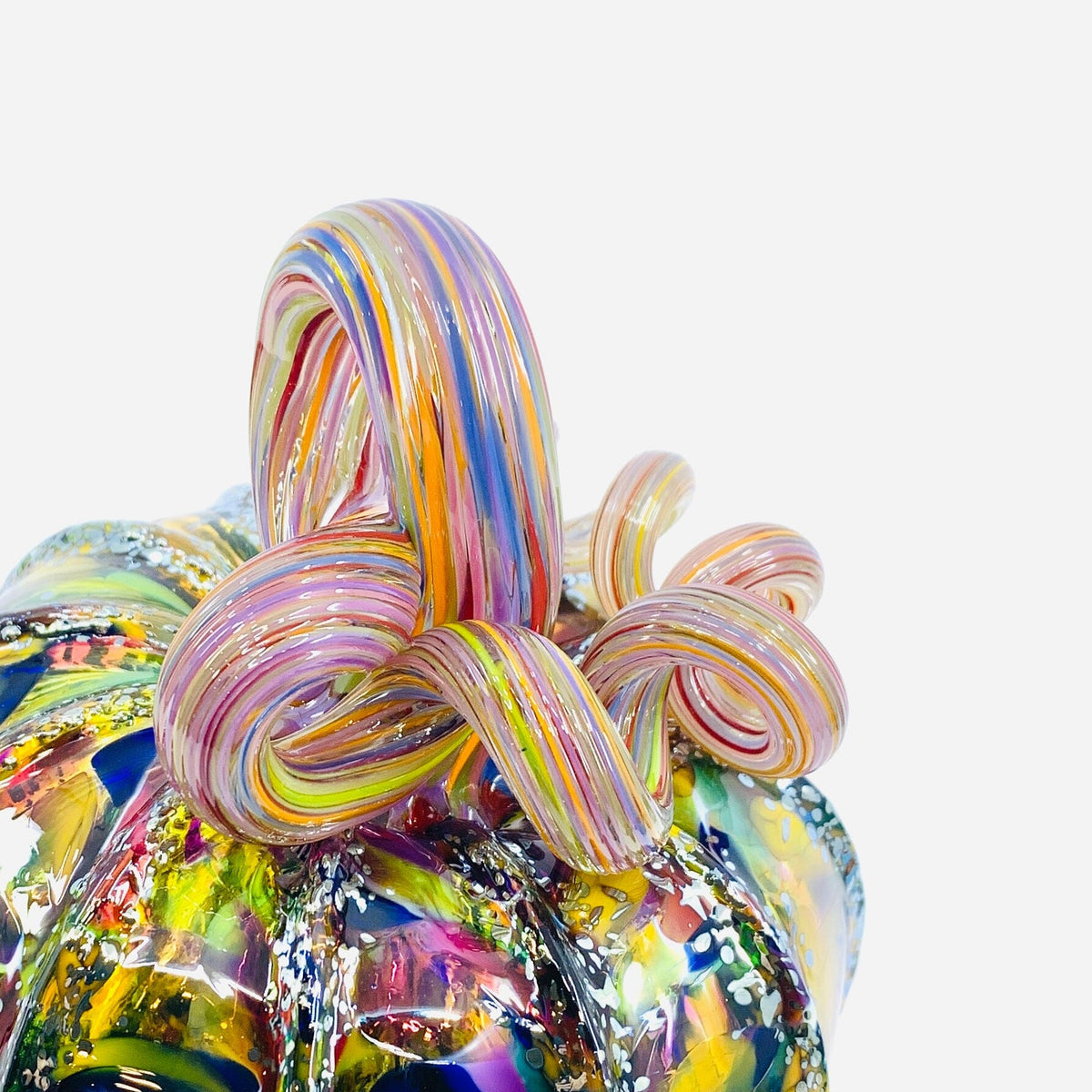 Daily Pumpkin 2847 Color-Twist Stem Squat Gabby Luke Adams Glass Blowing Studio 