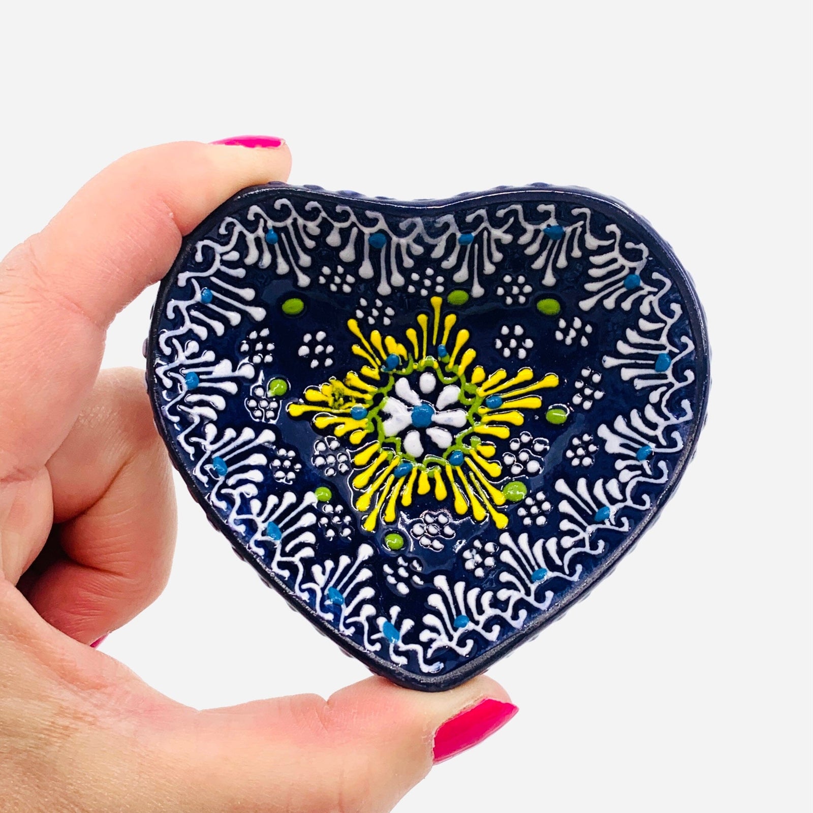 Heart Design Handmade Turkish Bowl 43 Decor Natto USA 